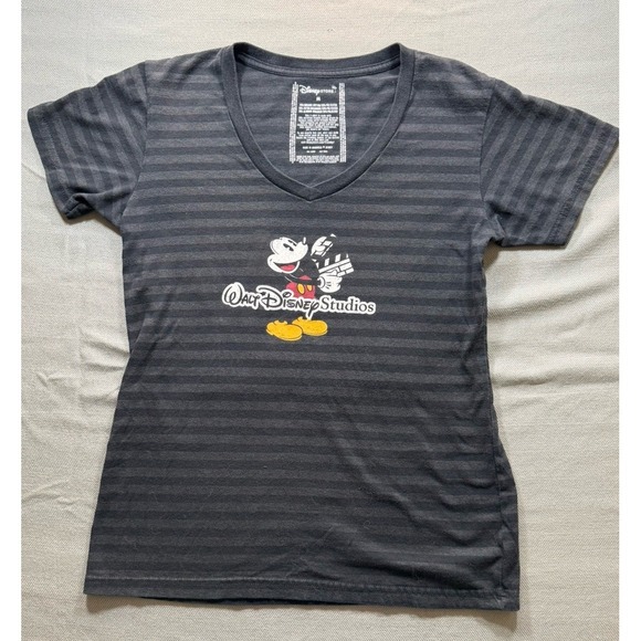Disney Tops - Disney Store Mickey Walt Disney Studios Striped T-Shirt Size Medium
